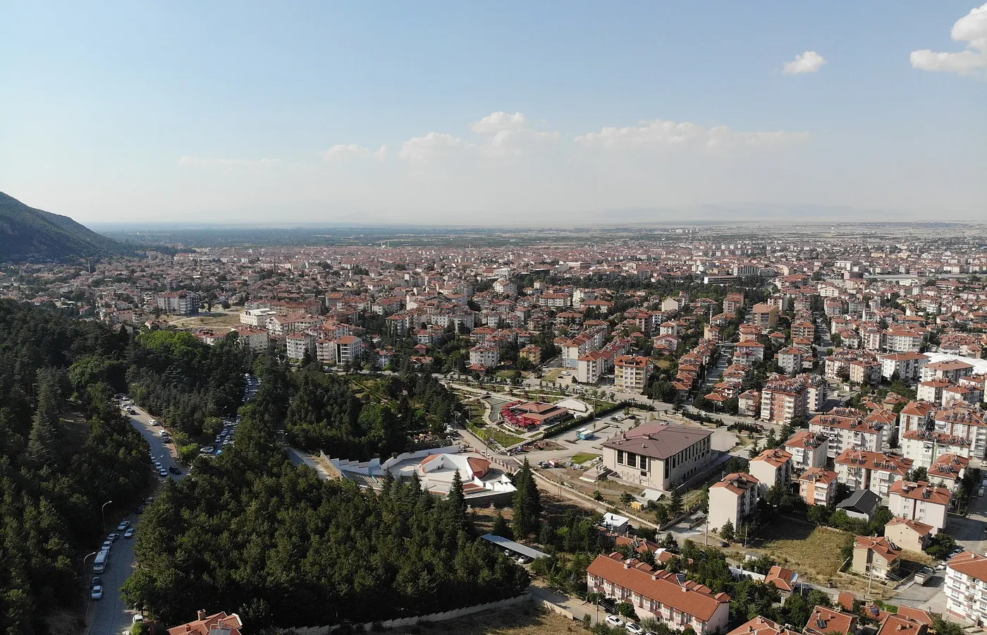 Akşehir ilçesi işletme ve şehir görünümü